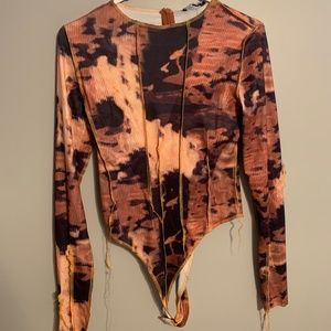 Drip splash Tie dye bodysuit